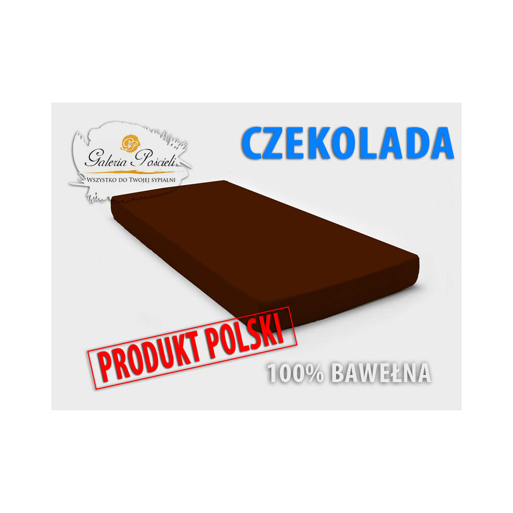 Prześcieradło bawełniane JERSEY 200x220cm CZEKOLADA - Galeria Pościeli Sklep - Zduńska Wola - Sieradz